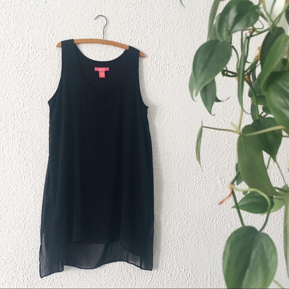Black Sleeveless Tunic/Mini Dress